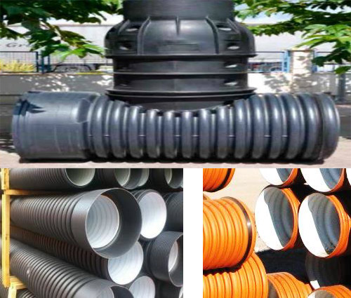 SEWER-SANITATION Pipe PE / PP corrugated without pression