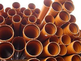 SEWER PVC pipes. Foam core Pipes